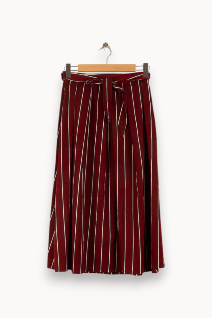 Jupe Plissée Bordeaux et Blanc - Taille S/36 de la marque Opullence | PARAD48938 - Vendu par Paradigme - Image 2