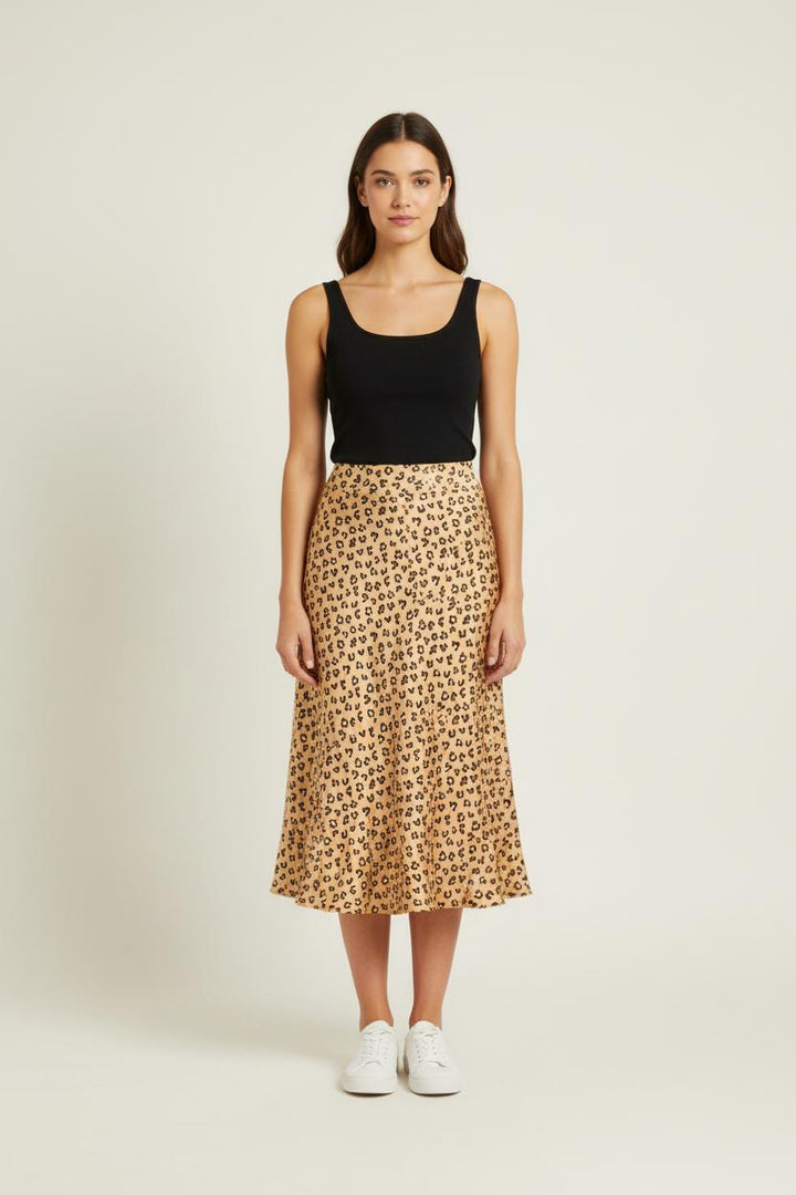 Jupe Longue Beige et Noire - Taille XL/42 de la marque Sézane | PARAD48943 - Vendu par Paradigme - Image 1