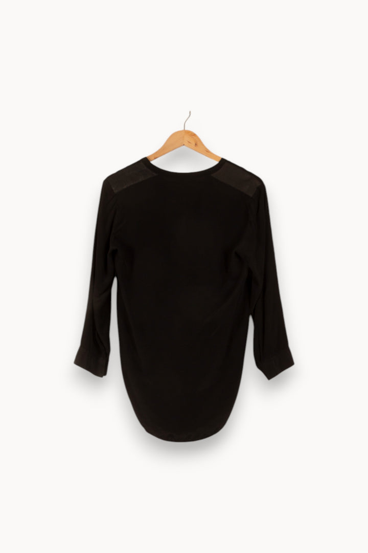 Blouse Noire - Taille S/36 de la marque Sandro | PARAD48945 - Vendu par Paradigme - Image 4