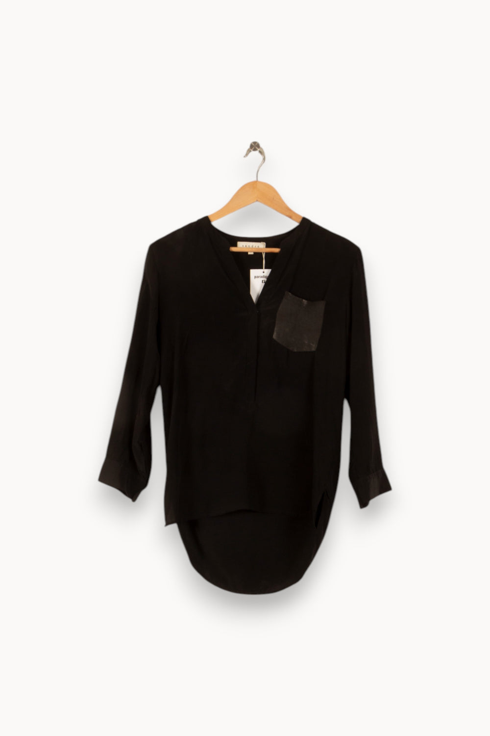 Blouse Noire - Taille S/36 de la marque Sandro | PARAD48945 - Vendu par Paradigme - Image 2