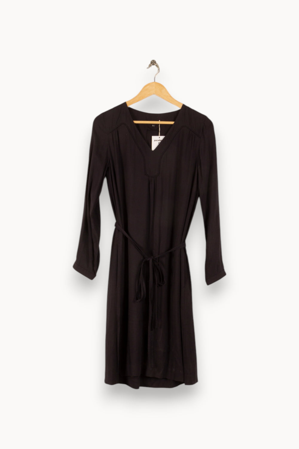 Robe Midi Noire - Taille S/36 de la marque Caroll | PARAD48969 - Vendu par Paradigme - Image 2