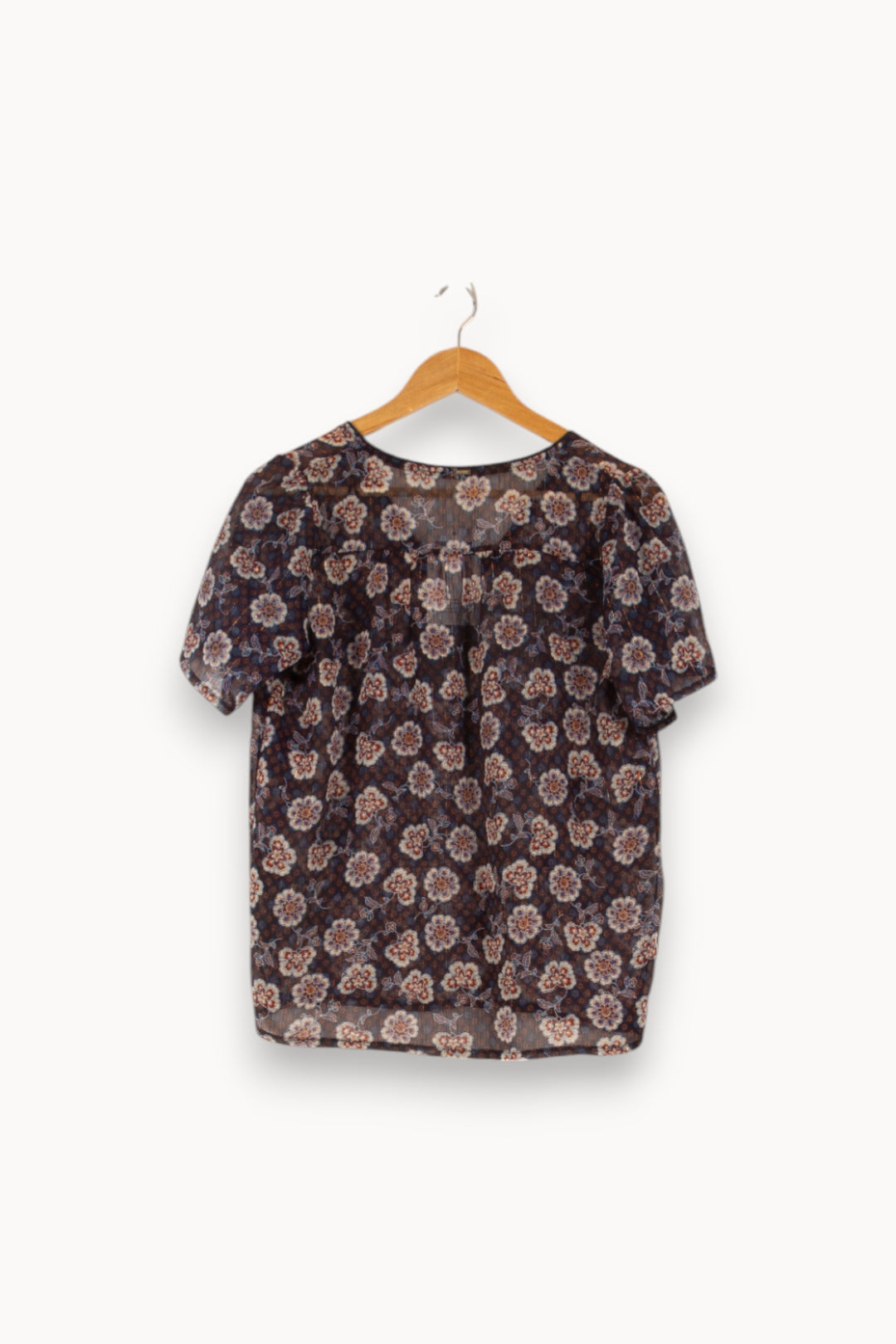 Blouse Bleue et Marron - Taille XS/34 de la marque IKKS | PARAD48970 - Vendu par Paradigme - Image 4