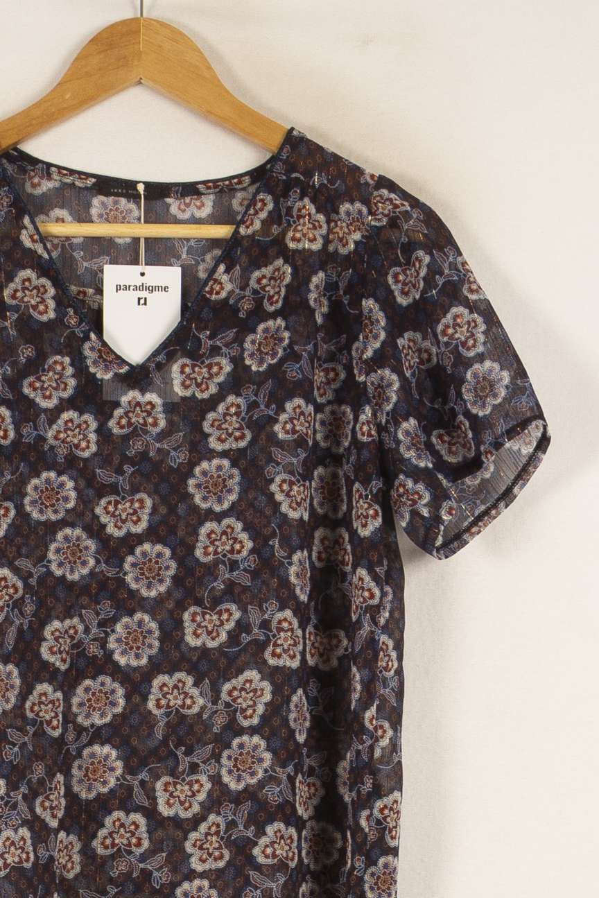 Blouse Bleue et Marron - Taille XS/34 de la marque IKKS | PARAD48970 - Vendu par Paradigme - Image 3