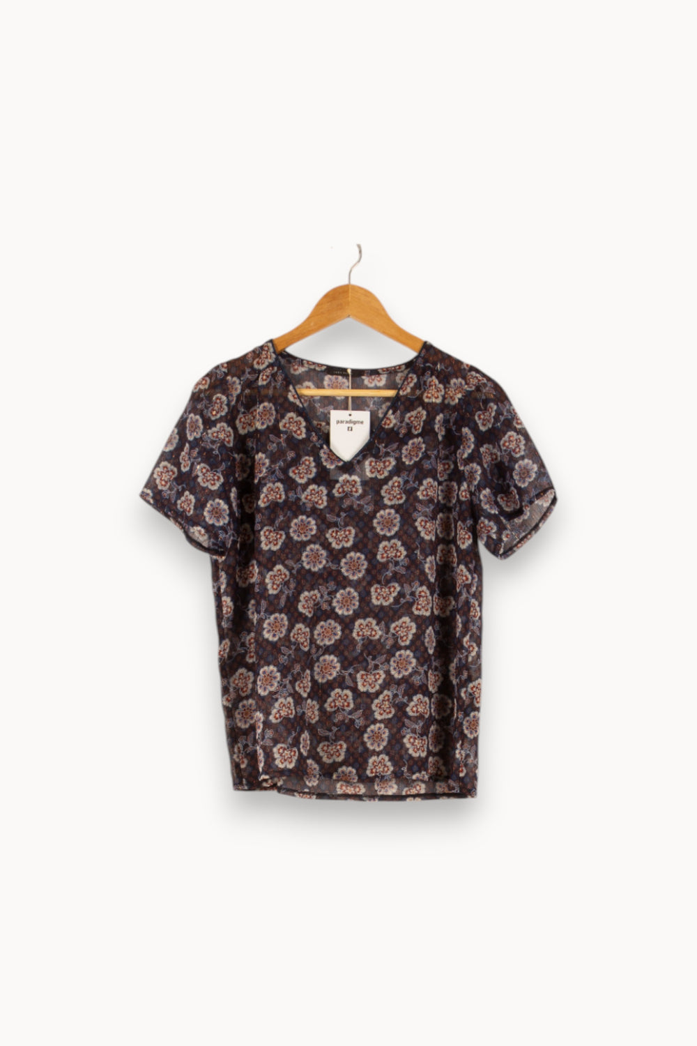 Blouse Bleue et Marron - Taille XS/34 de la marque IKKS | PARAD48970 - Vendu par Paradigme - Image 2