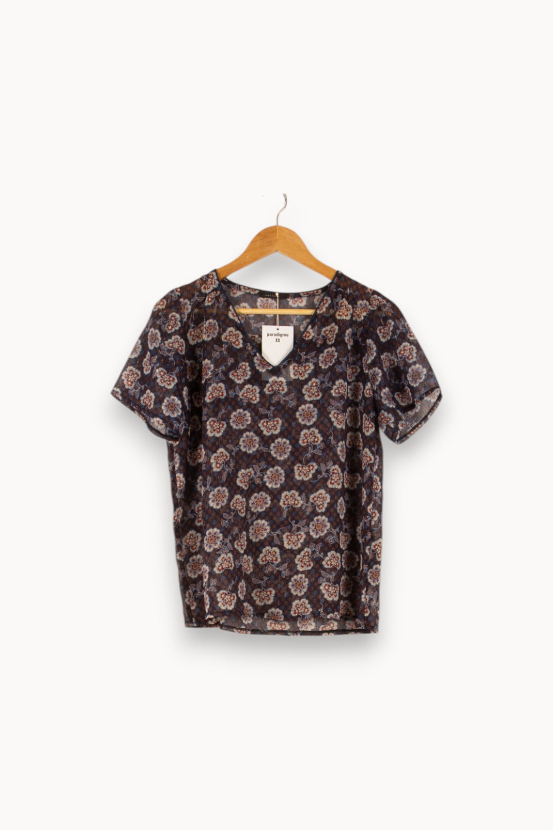 Blouse Bleue et Marron - Taille XS/34 de la marque IKKS | PARAD48970 - Vendu par Paradigme - Image 2