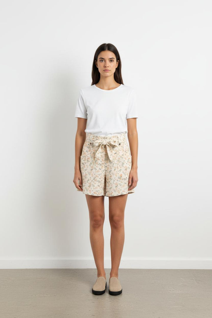 Short Imprimé Blanc - Taille M/38
