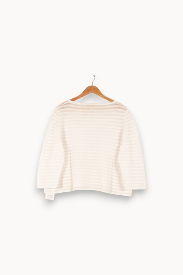 Pull Blanc - Taille L/40 de la marque La Fée Maraboutée | PARAD49000 - Vendu par Paradigme - Image 4