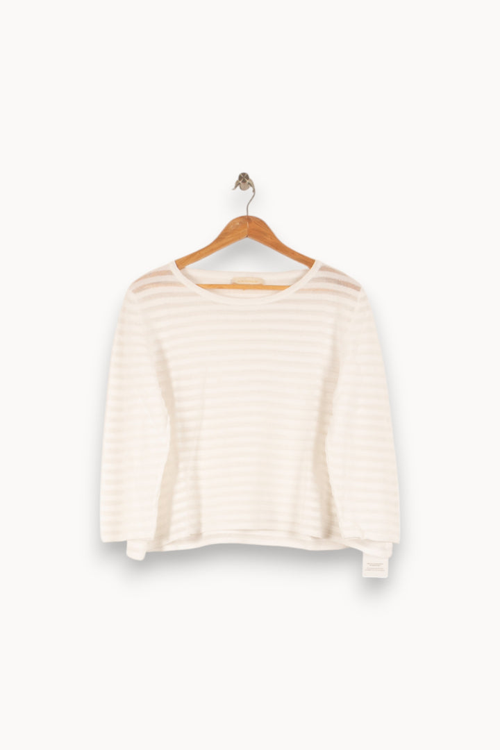 Pull Blanc - Taille L/40 de la marque La Fée Maraboutée | PARAD49000 - Vendu par Paradigme - Image 2