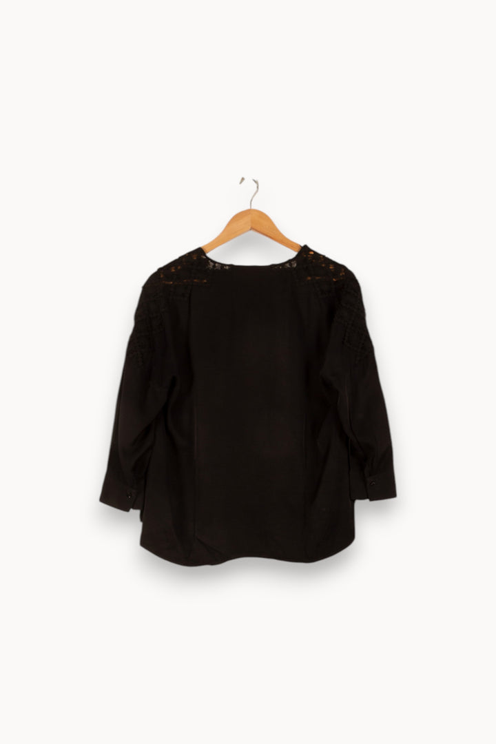 Blouse Noire - Taille S/36 de la marque Sandro | PARAD49005 - Vendu par Paradigme - Image 4