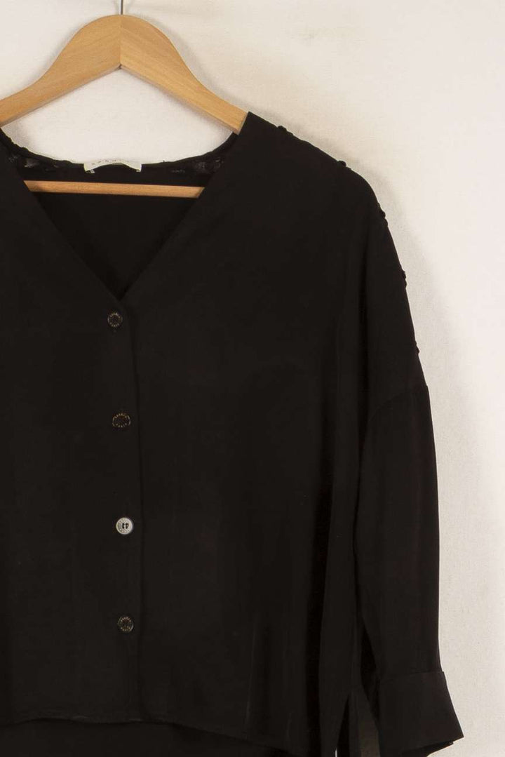 Blouse Noire - Taille S/36 de la marque Sandro | PARAD49005 - Vendu par Paradigme - Image 3
