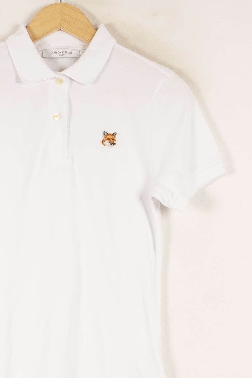 Polo Blanc - Taille S/36 de la marque Maison Kitsuné | PARAD49008 - Vendu par Paradigme - Image 3