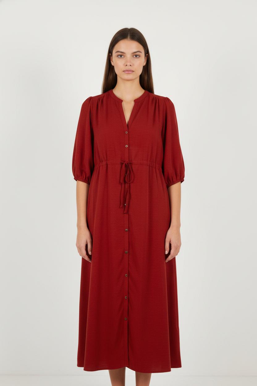 Robe Chemise Longue Bordeaux - Taille L/40