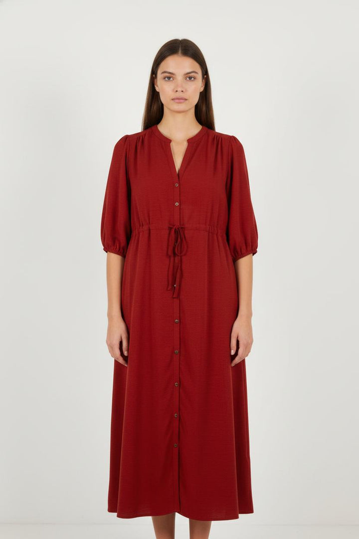 Robe Chemise Longue Bordeaux - Taille L/40