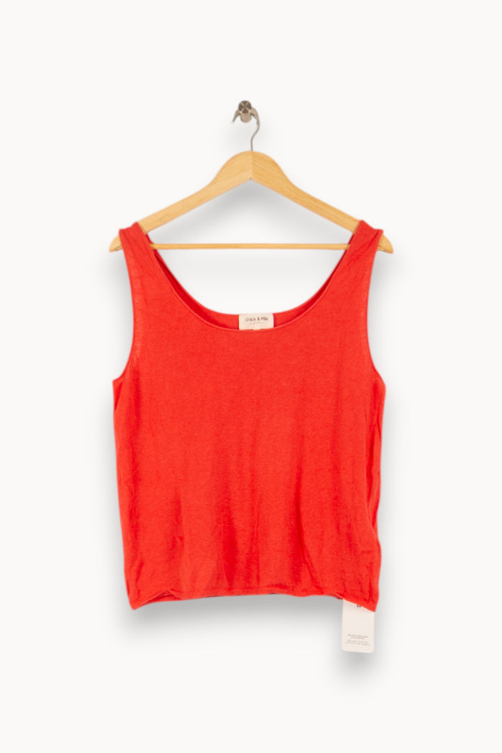 Débardeur Rouge - Taille L/40 de la marque Grace & Mila | PARAD49027 - Vendu par Paradigme - Image 2