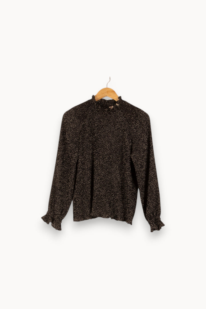 Blouse Noire à Pois Blancs - Taille S/36 de la marque Levi's | PARAD49030 - Vendu par Paradigme - Image 2