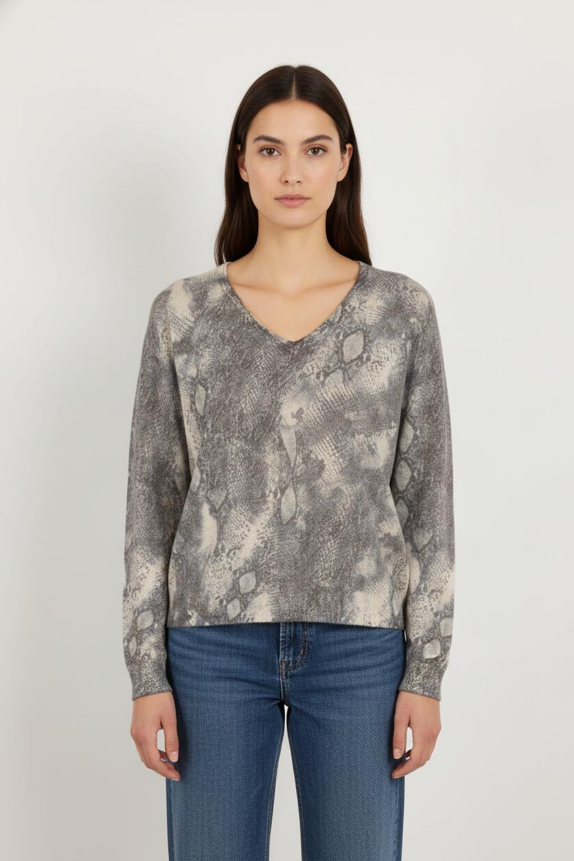 Pull Gris et Beige - Taille S/36