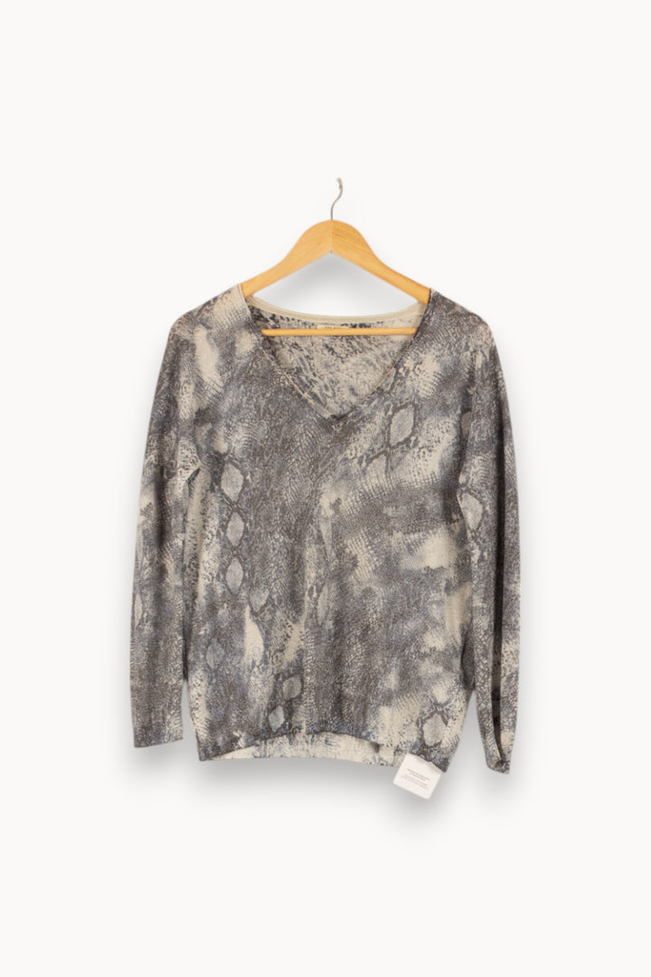 Pull Gris et Beige - Taille S/36 de la marque IKKS | PARAD49040 - Vendu par Paradigme - Image 2