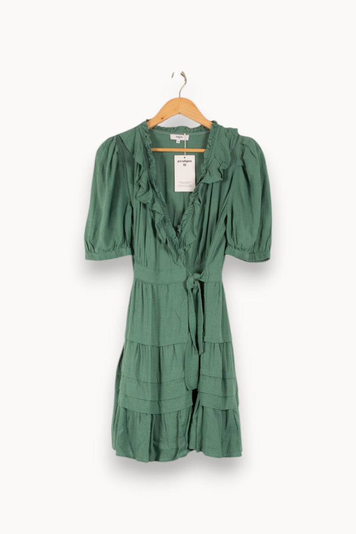 Robe Portefeuille Verte - Taille XS/34 de la marque Suncoo | PARAD49045 - Vendu par Paradigme - Image 2