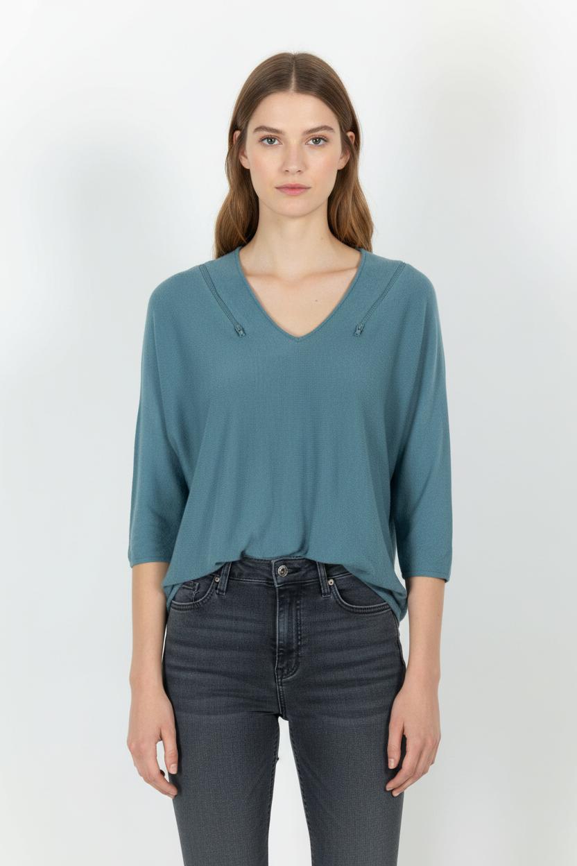 Pull Bleu - Taille S/36 de la marque Sud express | PARAD49048 - Vendu par Paradigme - Image 1