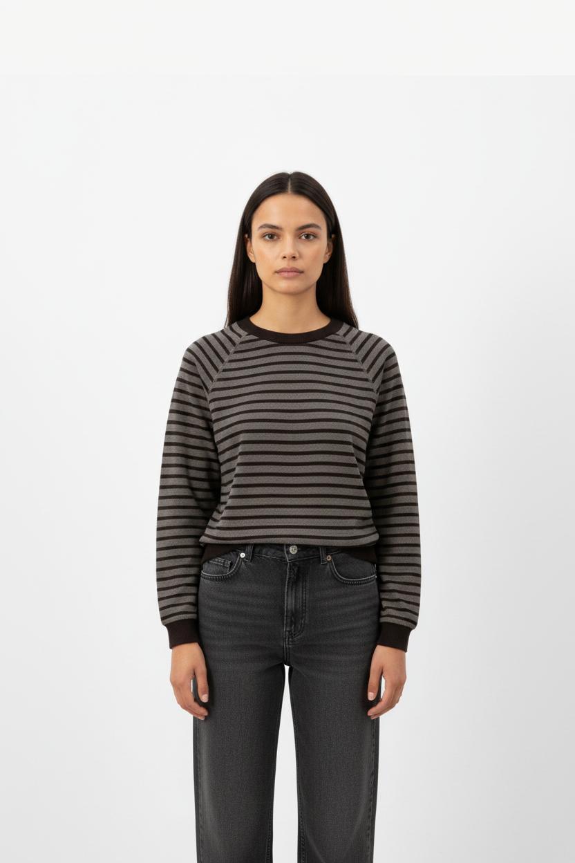 Sweatshirt Gris et Noir - Taille S/36
