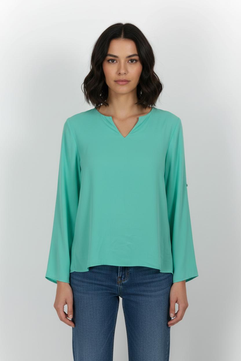 Blouse Verte - Taille M/38 de la marque Sud express | PARAD49051 - Vendu par Paradigme - Image 1