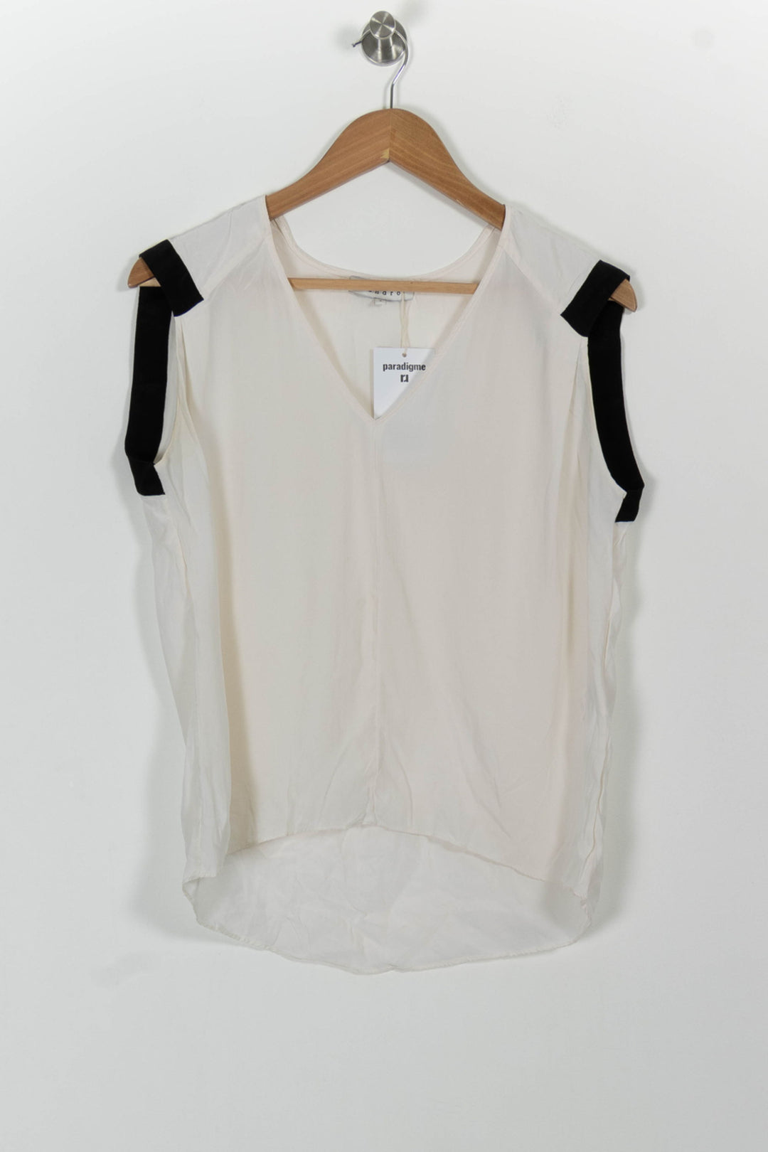 Blouse Blanche et Noire - Taille M/38 de la marque Sandro | PARAD49056 - Vendu par Paradigme - Image 2