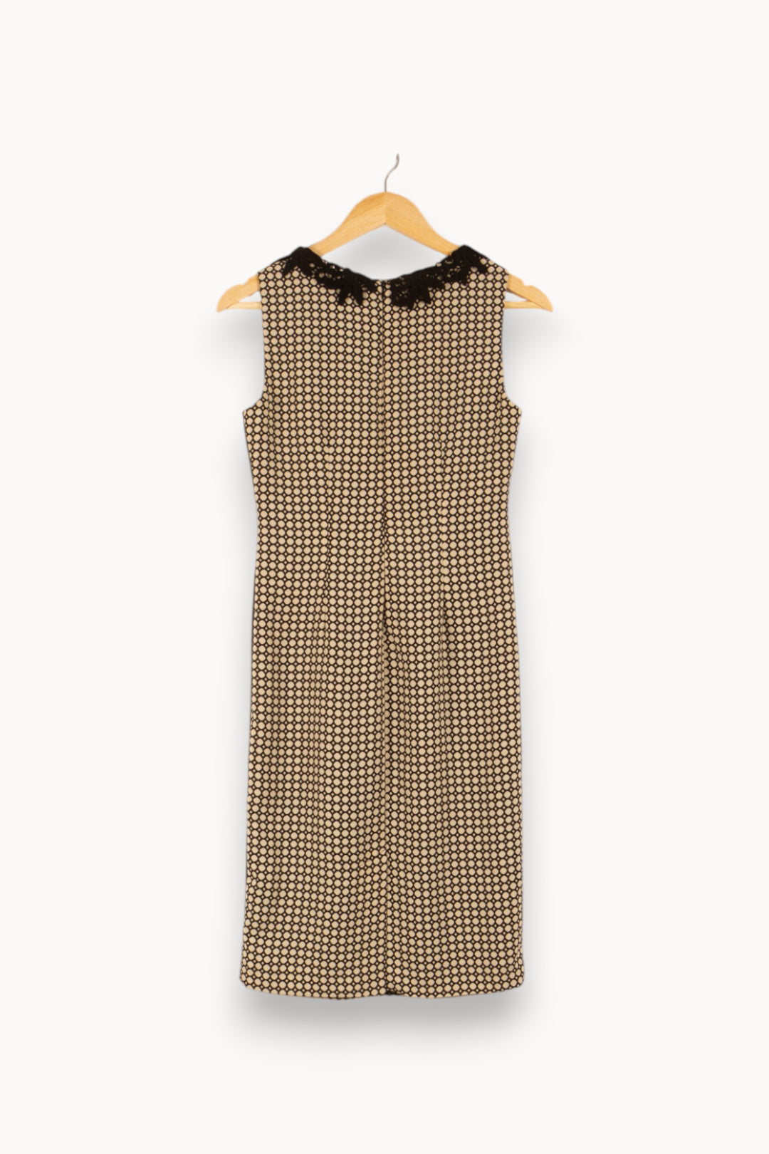 Robe Droite Noire et Beige - Taille M/38 de la marque La Fée Maraboutée | PARAD49068 - Vendu par Paradigme - Image 4