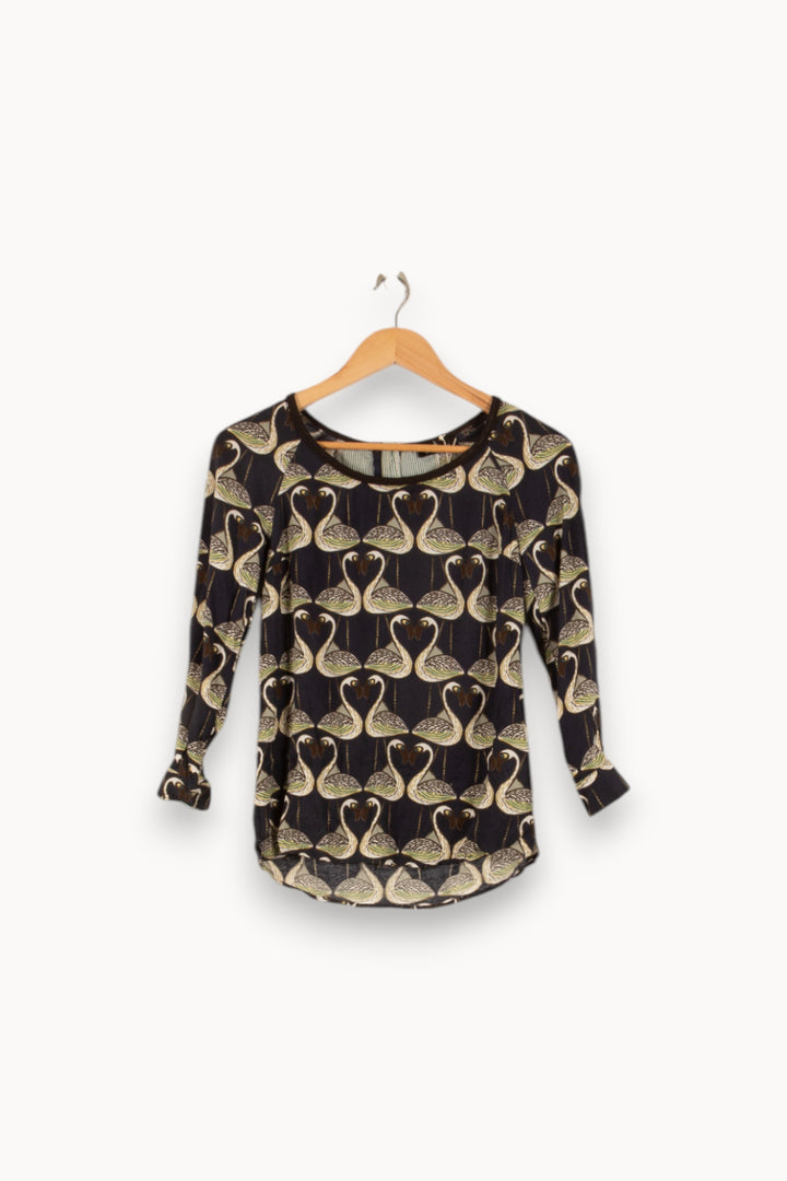 Blouse Noire et Beige - Taille XS/34 de la marque One Step | PARAD49076 - Vendu par Paradigme - Image 2