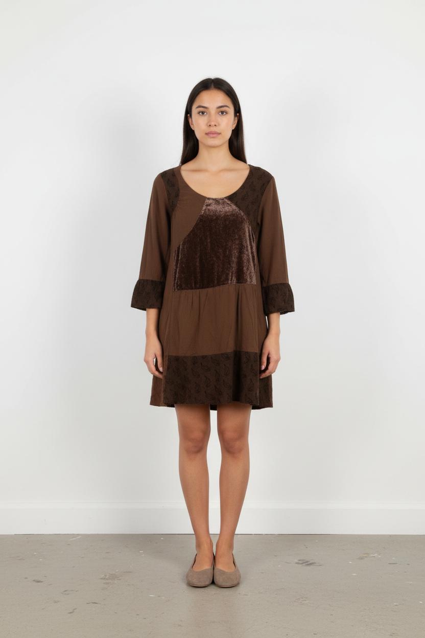 Robe Midi Marron - Taille M/38