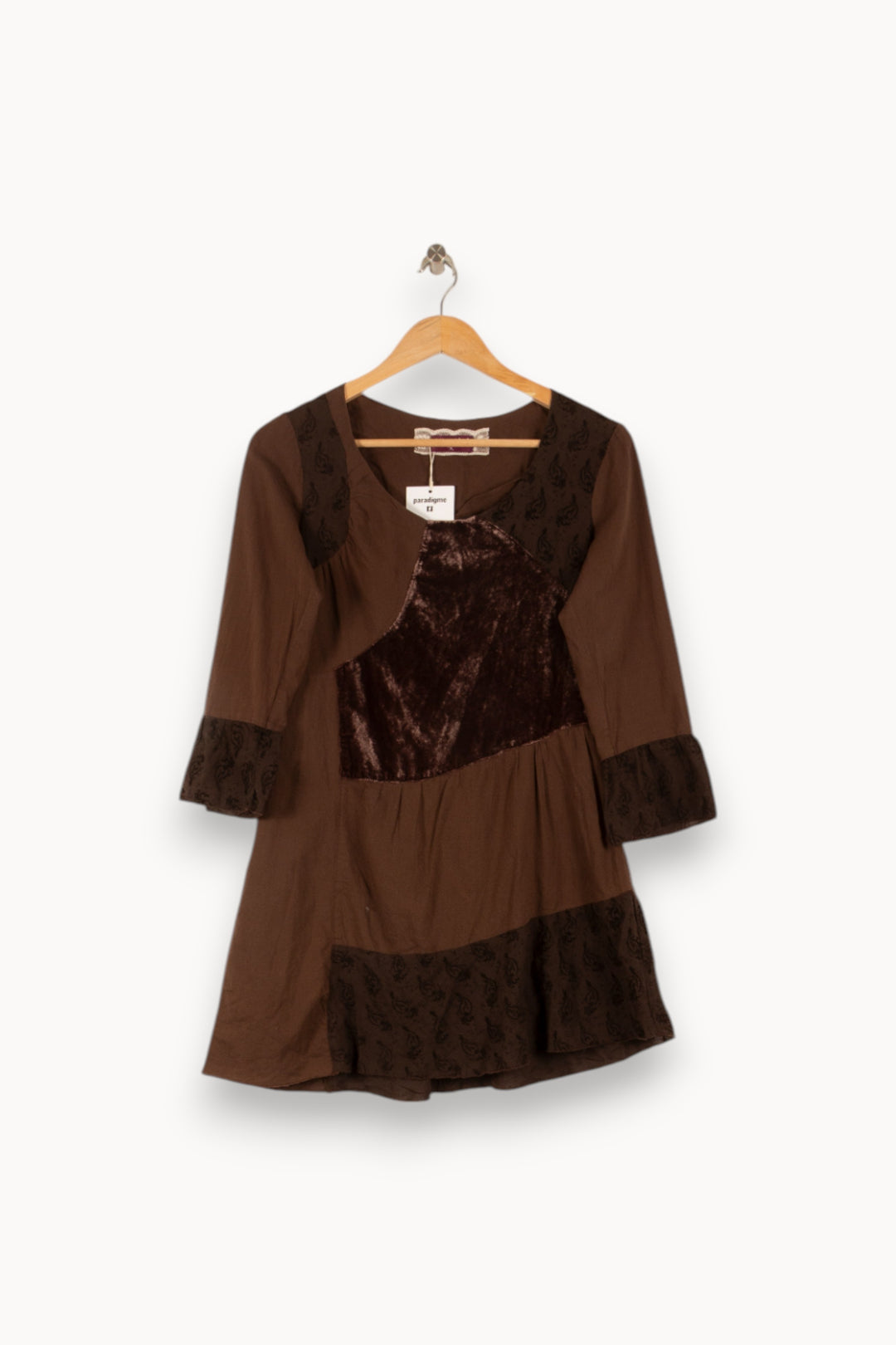 Robe Midi Marron - Taille M/38 de la marque One Step | PARAD49077 - Vendu par Paradigme - Image 2