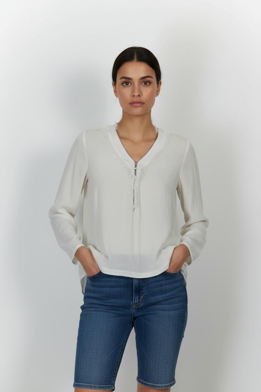 Blouse Blanche - Taille S/36 de la marque Sandro | PARAD49078 - Vendu par Paradigme - Image 1