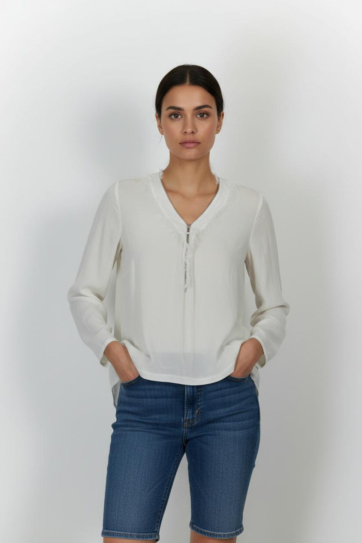 Blouse Blanche - Taille S/36 de la marque Sandro | PARAD49078 - Vendu par Paradigme - Image 1