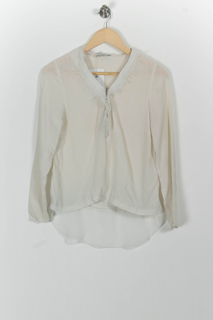 Blouse Blanche - Taille S/36 de la marque Sandro | PARAD49078 - Vendu par Paradigme - Image 2