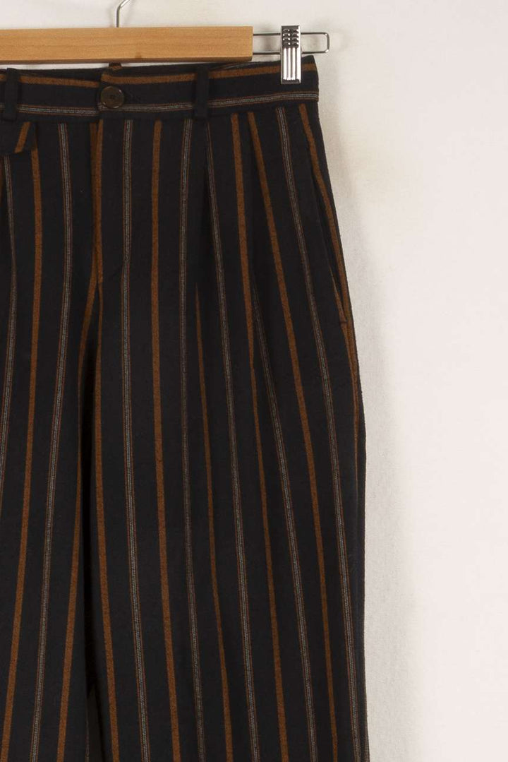 Pantalon Rayé Noir et Marron - Taille XS/34 de la marque Des petits hauts | PARAD49084 - Vendu par Paradigme - Image 3