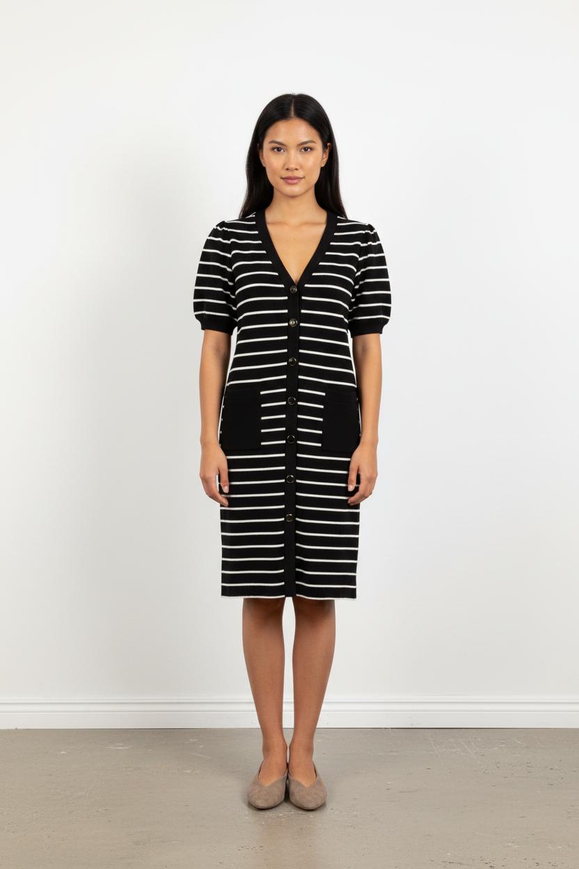 Robe Courte Noire et Blanche - Taille S/36