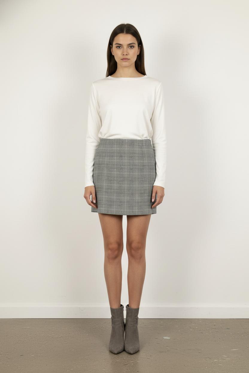 Jupe Écossaise Grise - Taille M/38