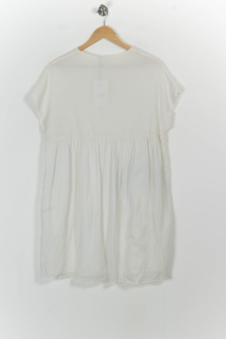 Robe Ample Blanche - Taille XS/34 de la marque American Vintage | PARAD49127 - Vendu par Paradigme - Image 4