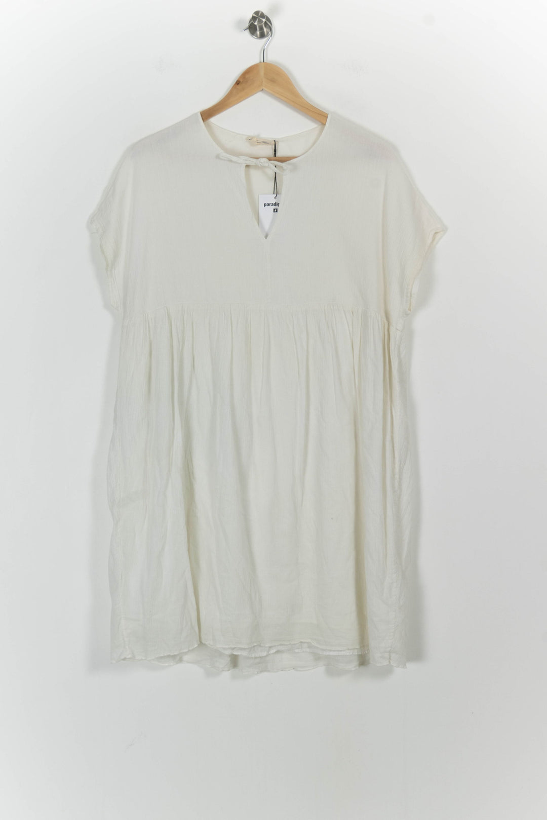 Robe Ample Blanche - Taille XS/34 de la marque American Vintage | PARAD49127 - Vendu par Paradigme - Image 2