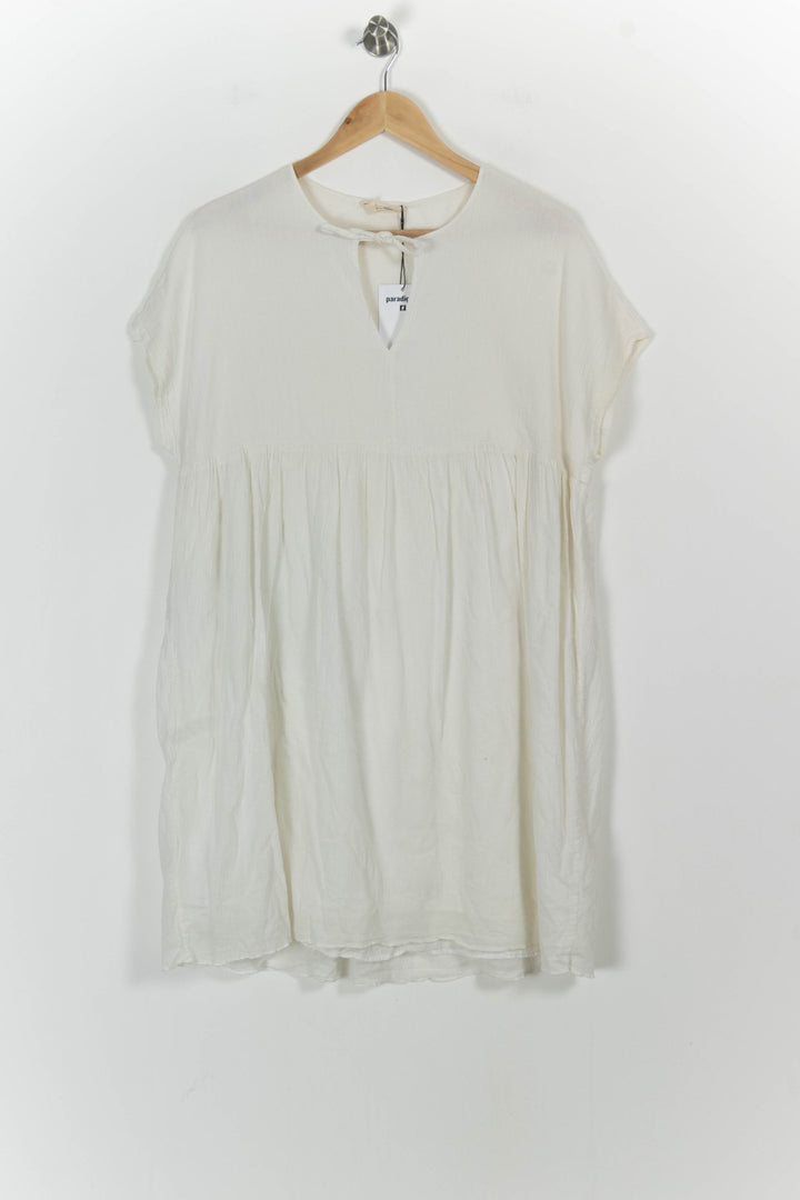 Robe Ample Blanche - Taille XS/34 de la marque American Vintage | PARAD49127 - Vendu par Paradigme - Image 2