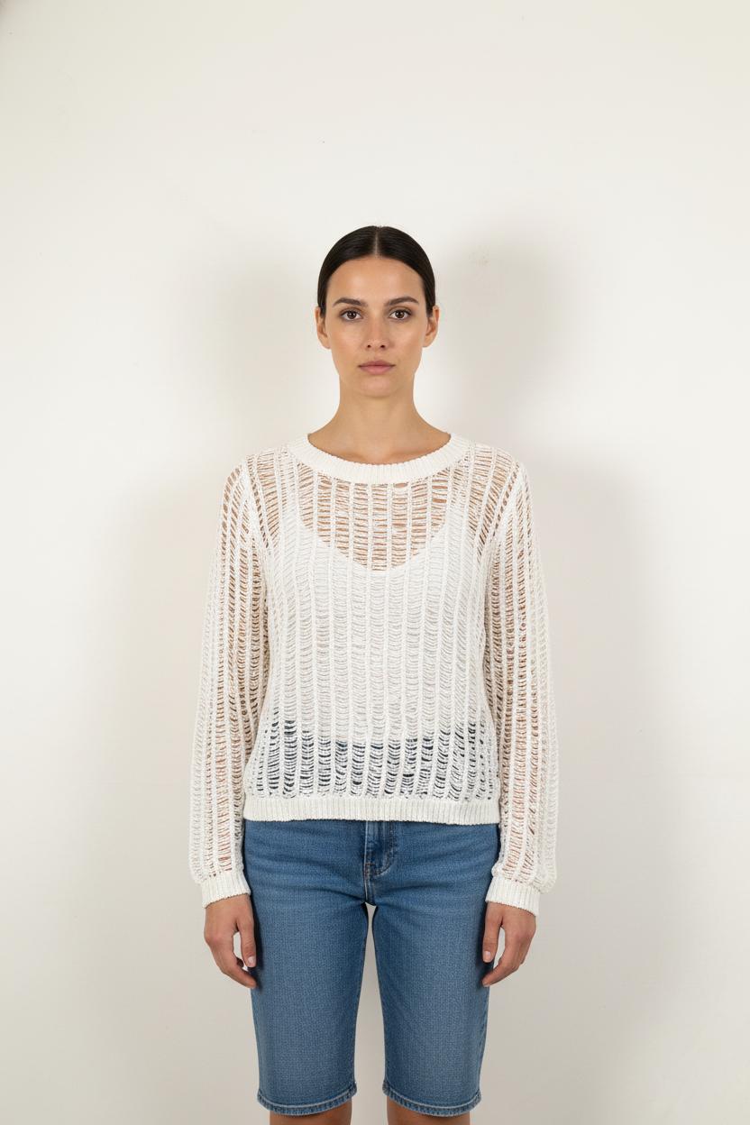Pull Maille Blanc - Taille S/36