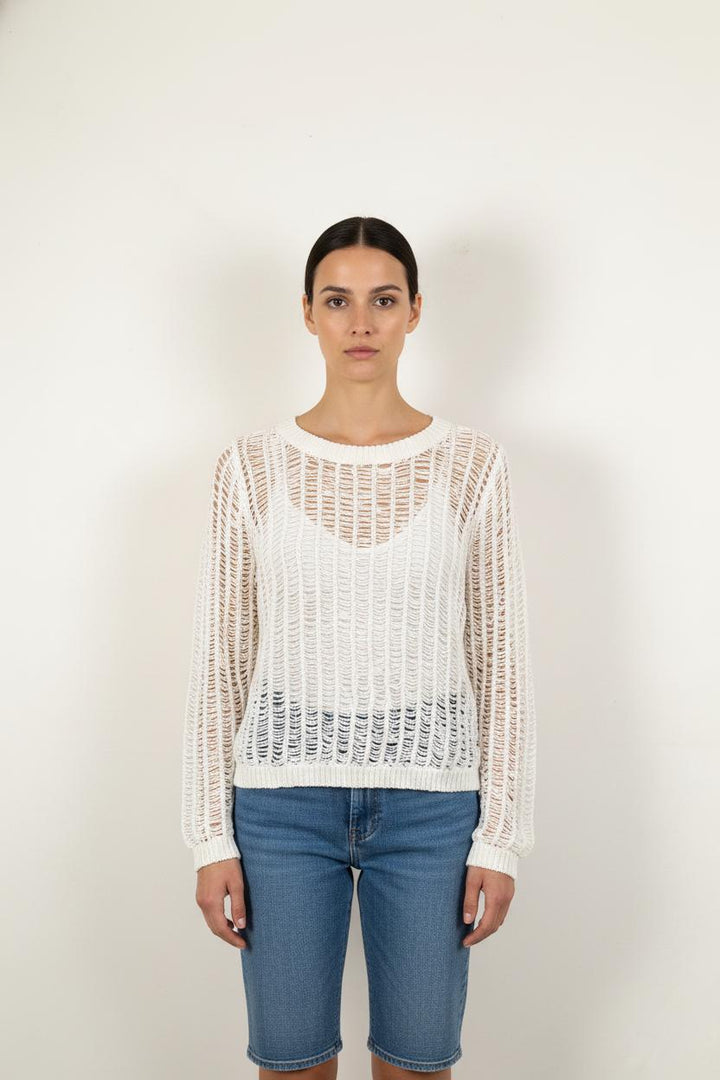 Pull Maille Blanc - Taille S/36