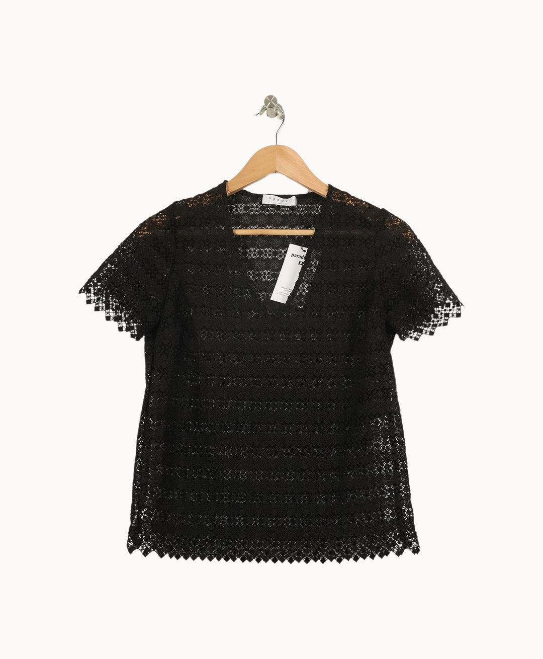 Blouse Noire - Taille L/40 de la marque Sandro | PARAD49138 - Vendu par Paradigme - Image 2