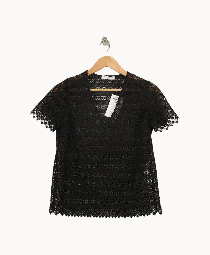 Blouse Noire - Taille L/40 de la marque Sandro | PARAD49138 - Vendu par Paradigme - Image 2