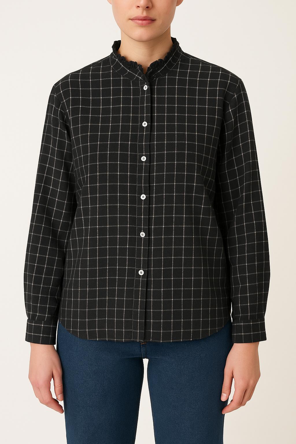 Chemise Noire et Blanche - Taille L/40 de la marque Galeries Lafayette | PARAD49140 - Vendu par Paradigme - Image 1