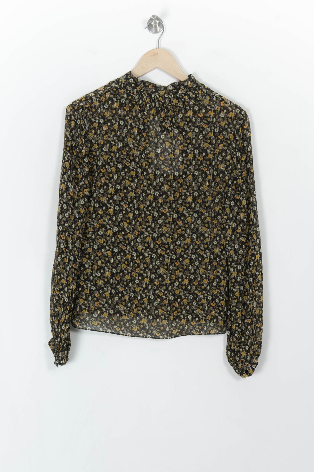 Blouse Fleurie Noire et Jaune - Taille S/36 de la marque The Kooples | PARAD49146 - Vendu par Paradigme - Image 5
