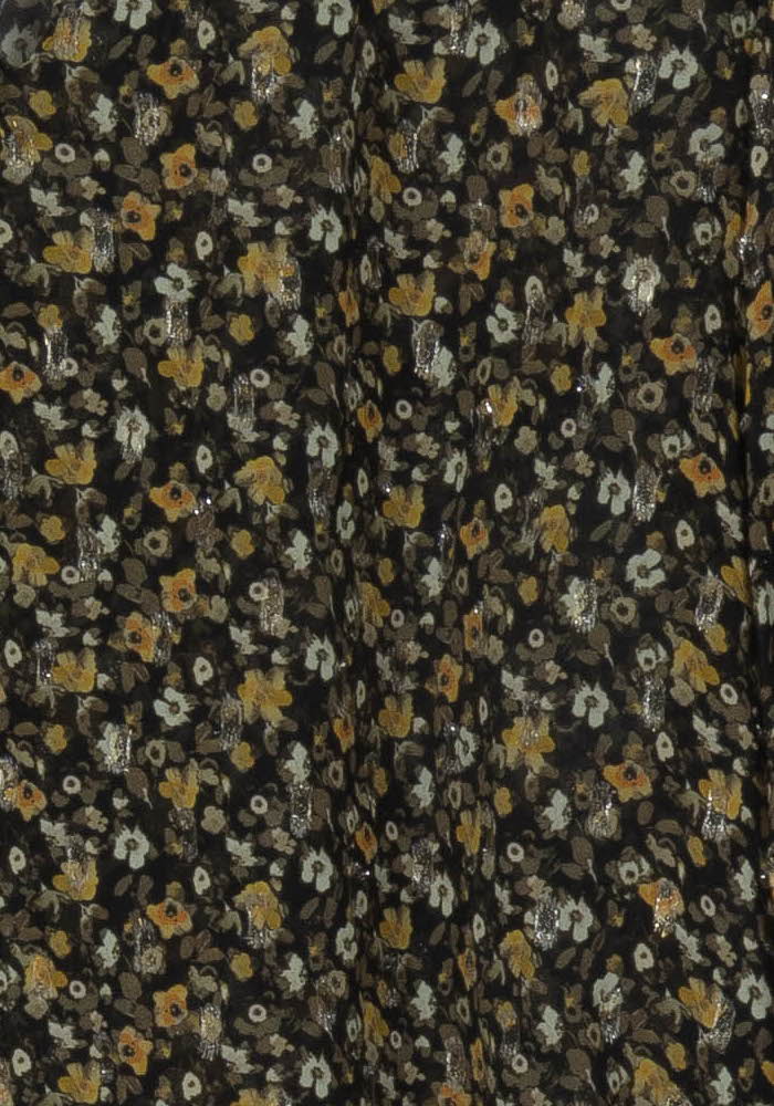 Blouse Fleurie Noire et Jaune - Taille S/36 de la marque The Kooples | PARAD49146 - Vendu par Paradigme - Image 3