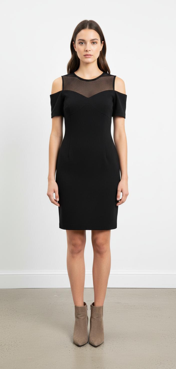 Robe Épaules Dénudées Noire - Taille S/36