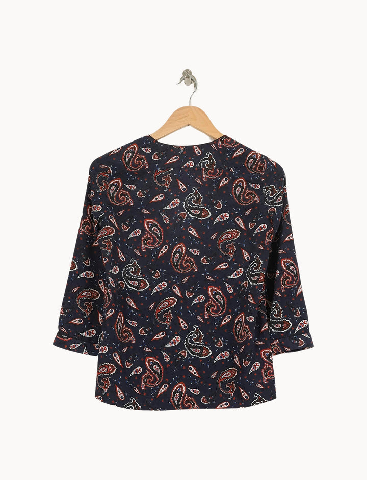 Blouse Bleu et Rouge - Taille S/36 de la marque Claudie Pierlot | PARAD49160 - Vendu par Paradigme - Image 4