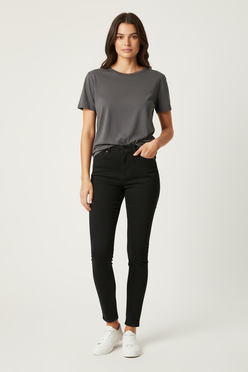 Jean Slim Noir - Taille S/36 de la marque Claudie Pierlot | PARAD49166 - Vendu par Paradigme - Image 1