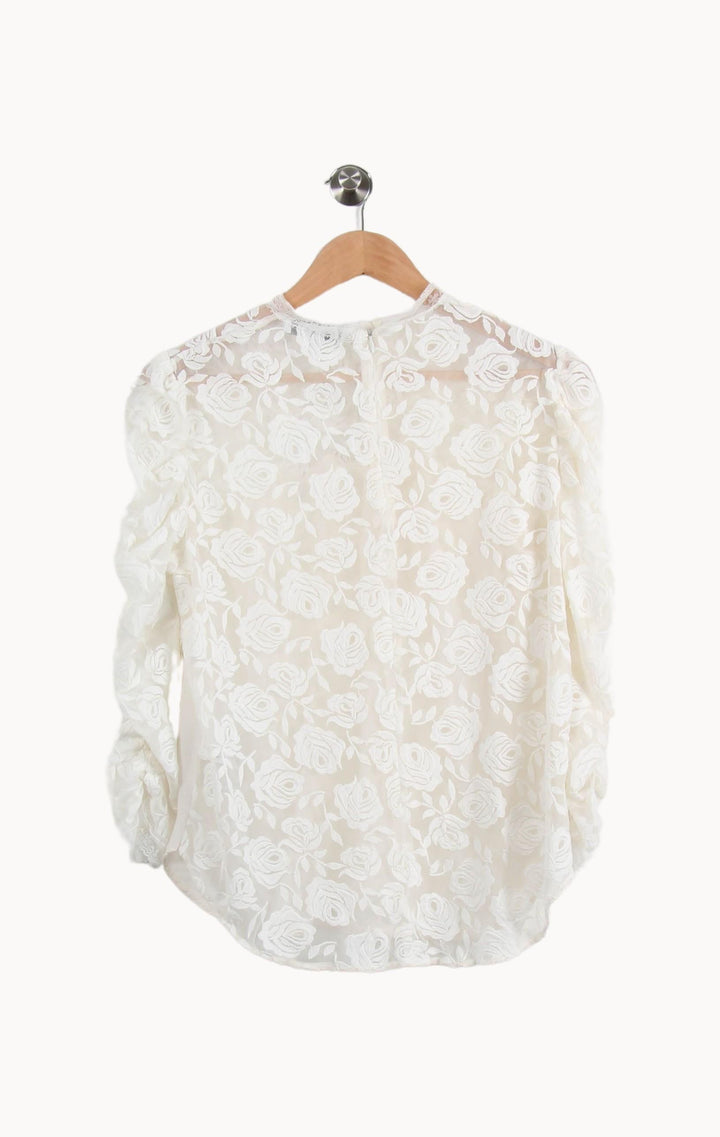 Blouse Blanche - Taille M/38 de la marque Sandro | PARAD49170 - Vendu par Paradigme - Image 4